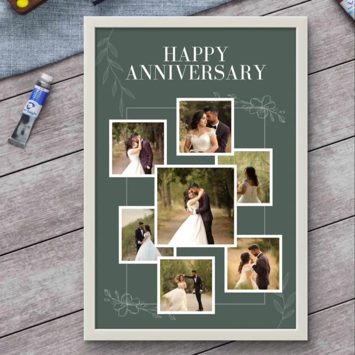 Personalized Love Story Photo Collage Frame | Unique Anniversary Gift for Husband or Wife - Image 3