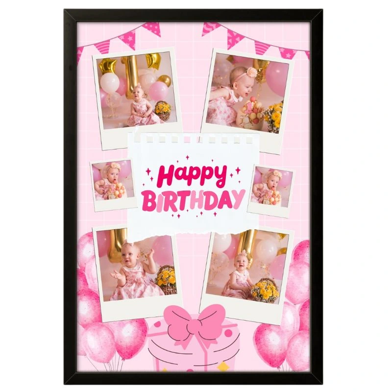 Baby Birthday Photo Collage Frame Personalized Birthday Gift 9