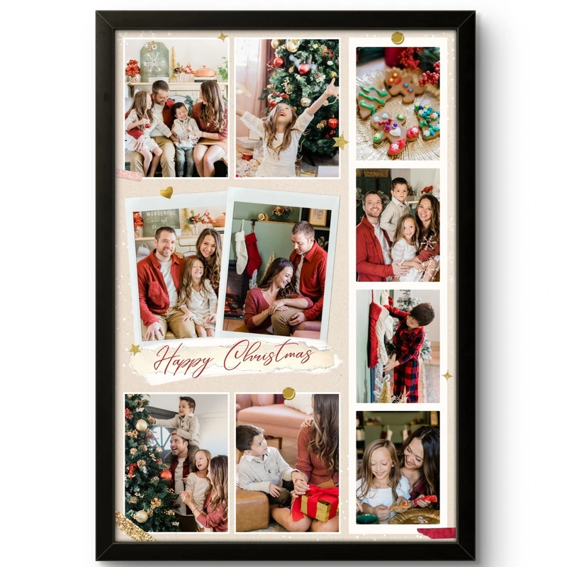Best Christmas Gift for Cherished Memories (8) Festive Moments Christmas Collage Frame | Best Christmas Gift for Cherished Memories - Image 1