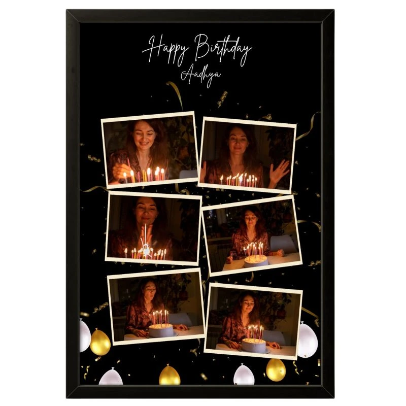 Birthday Gift Personalized Photo Collage for Wife Sister or Best Friend 2