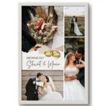 Elegant Wedding Photo Collage Frame | Personalized Bridal Bouquet - Image 2