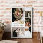 Elegant Wedding Photo Collage Frame | Personalized Bridal Bouquet - Image 3