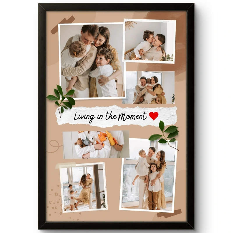 Living in the Moment - Family Love Collage Picture Frame (4) Living in the Moment | Family Love Collage Picture Frame - Image 1