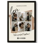 Personalized Love Collage Frame with Custom Names & Message | Perfect Couples Gift - CP00051