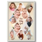 Personalized Baby Girl Photo Collage Frame - Custom Keepsake for Cherished Memories - Image 2