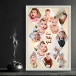 Personalized Baby Girl Photo Collage Frame - Custom Keepsake for Cherished Memories - Image 3