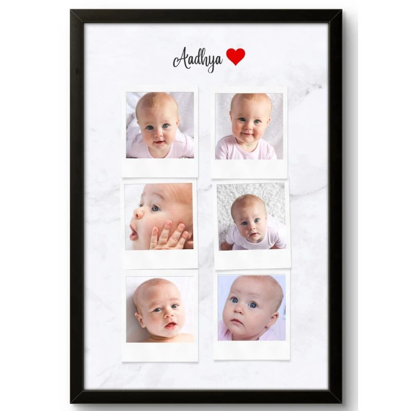 Personalized Baby Photo Frame - Perfect Gift for New Parents (7) Personalized Baby Photo Frame with Custom Name and Heart Design | Perfect Gift for New Parents - Image 1