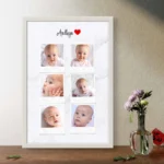 Personalized Baby Photo Frame with Custom Name and Heart Design | Perfect Gift for New Parents - Image 3