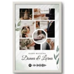 Personalized Wedding Anniversary Collage Frame - Custom Gift for Couples - Image 2