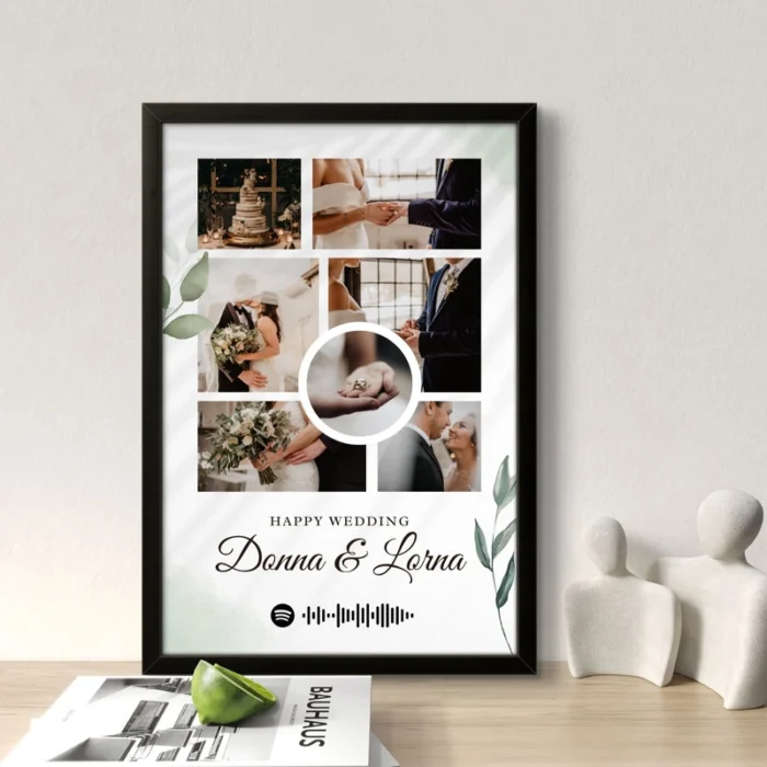 Personalized Wedding Anniversary Collage Frame - Custom Gift for Couples - Image 4