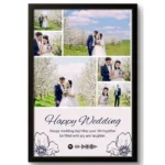 Personalized Wedding Day Photo Frame | Elegant Marriage Gift