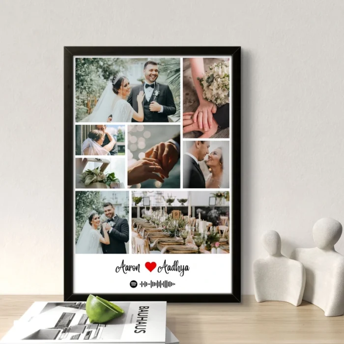 Personalized Wedding Photo Frames | Elegant Marriage Photo Frame Gift - Image 4