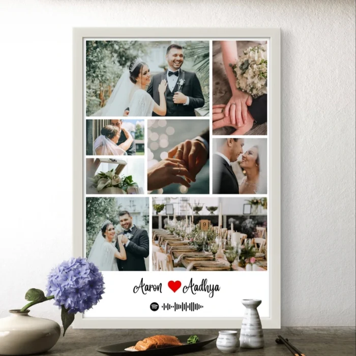 Personalized Wedding Photo Frames | Elegant Marriage Photo Frame Gift - Image 3