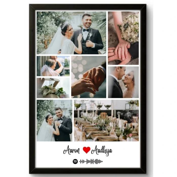 Personalized Wedding Photo Frames | Elegant Marriage Photo Frame Gift - Image 1