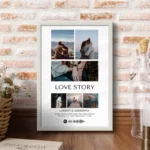 Personalized ‘Love Story’ Photo Collage Frame | Customizable Romantic Gift for Couples - Image 3