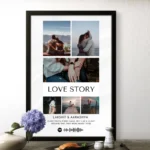 Personalized ‘Love Story’ Photo Collage Frame | Customizable Romantic Gift for Couples - Image 4